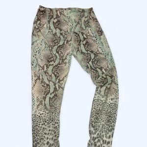 Evolution and creation snake print capri leggings